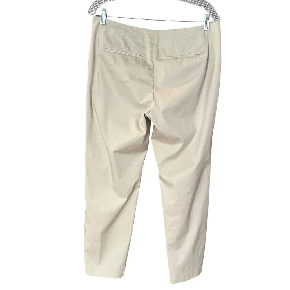 J. Jill Womens Straight Leg Lightweight CottonPant Khaki-Tan Size 10 - Picture 2 of 9